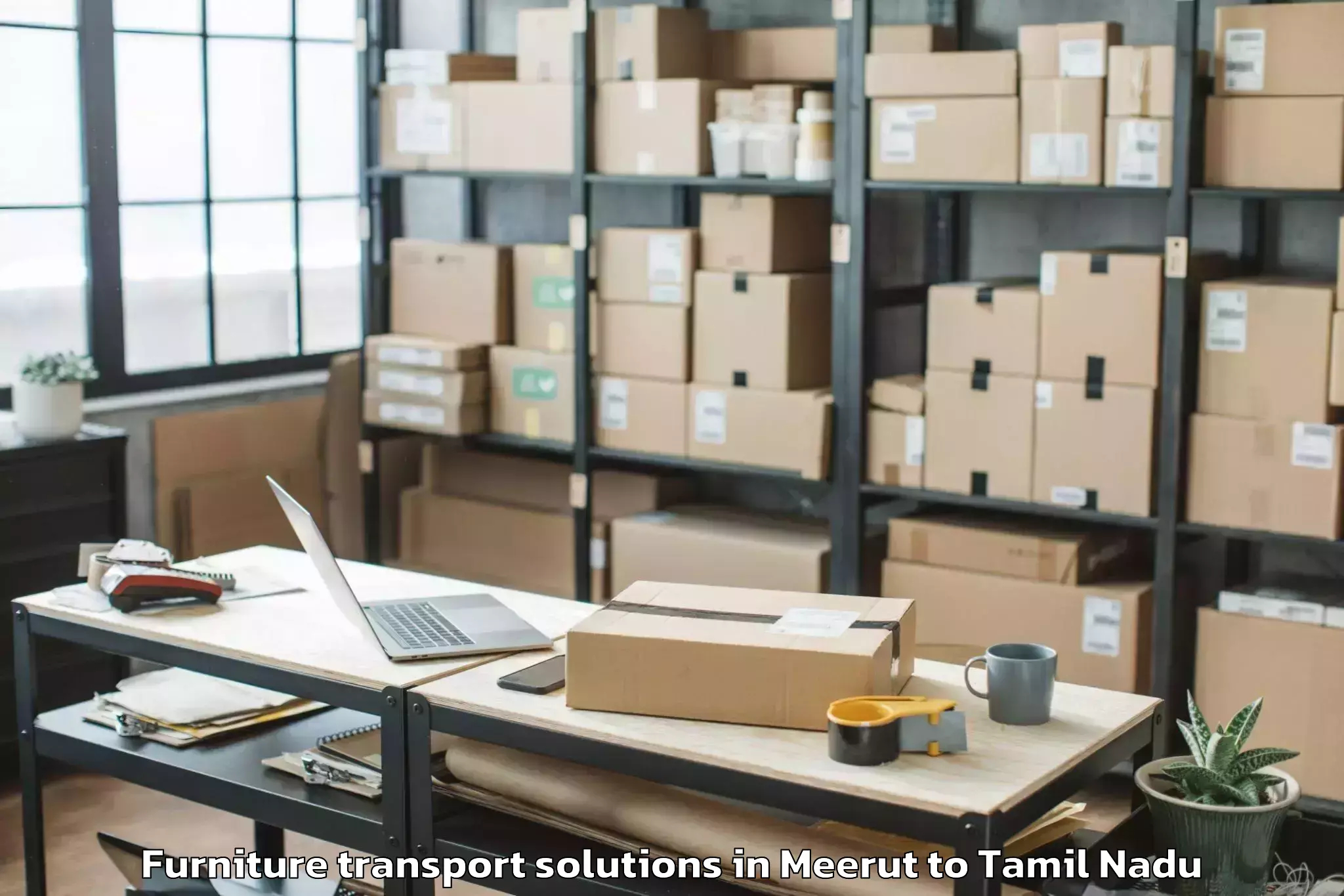 Comprehensive Meerut to Kalpakkam Furniture Transport Solutions